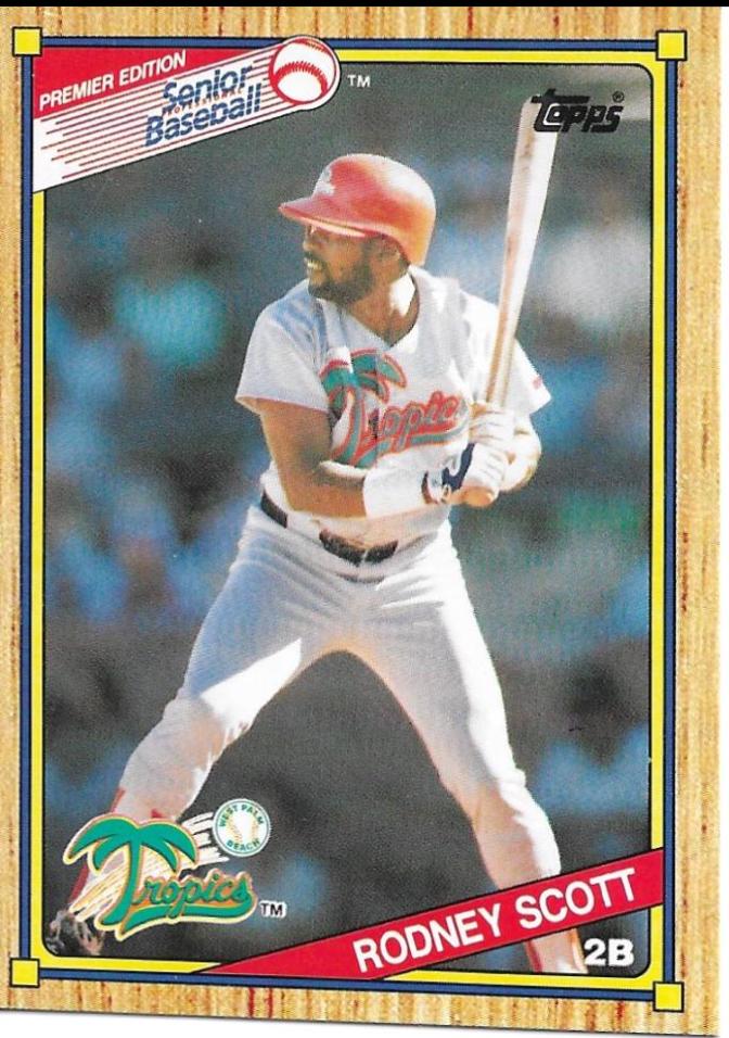 Rodney Scott #29 Baseball Cards 1989 Topps Senior League