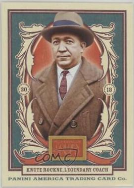 Knute Rockne #18 Baseball Cards 2013 Panini Golden Age