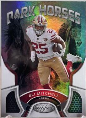 Eli Mitchell #DH-13 Football Cards 2022 Panini Certified Dark Horses