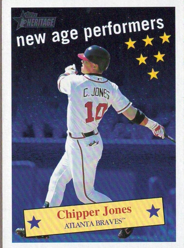 Chipper Jones #NAP6 Baseball Cards 2001 Topps Heritage New Age Performers
