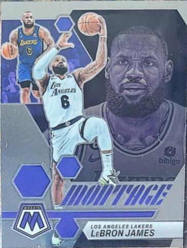 LeBron James #3 Basketball Cards 2022 Panini Mosaic Montage