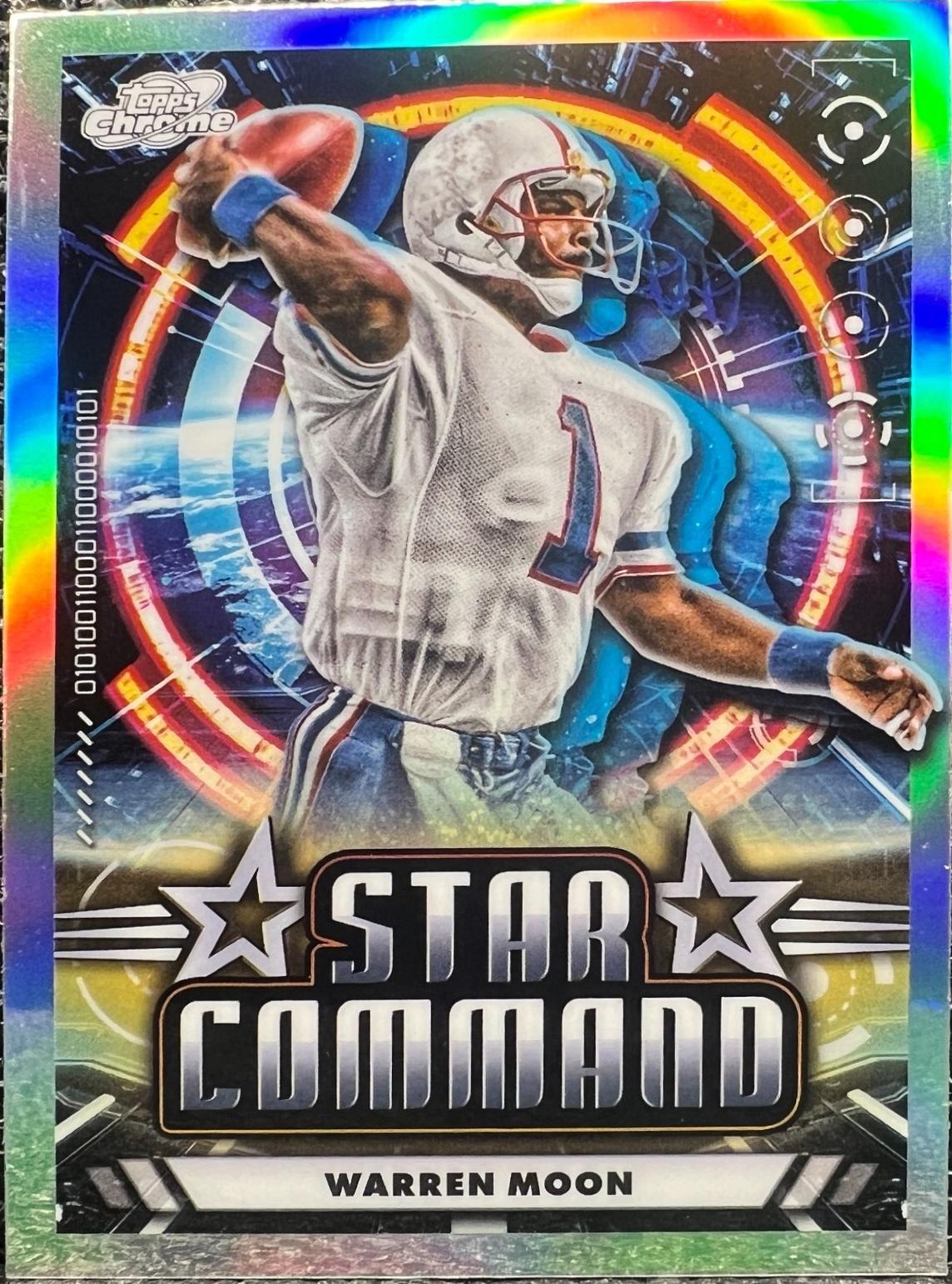 Warren Moon #SC-12 Football Cards 2024 Topps Cosmic Chrome Star Command