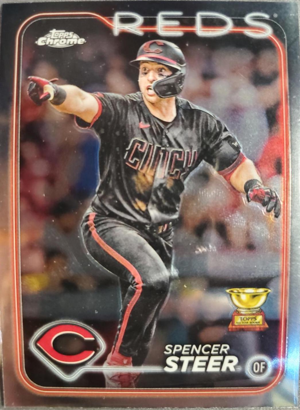 Spencer Steer #104 Baseball Cards 2024 Topps Chrome