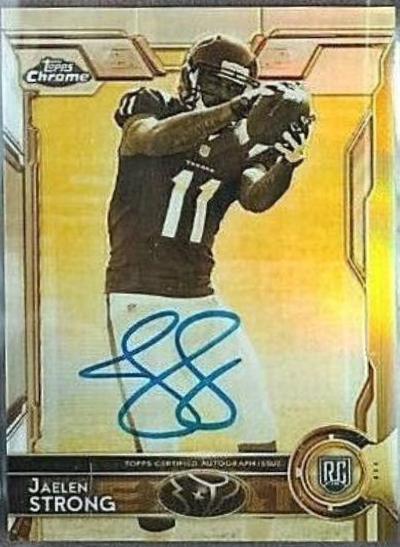 Jaelen Strong [Catching Ball Autograph Gold Sepia Refractor] #108