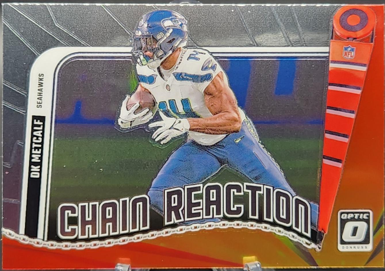 DK Metcalf #10 Football Cards 2024 Panini Donruss Optic Chain Reaction