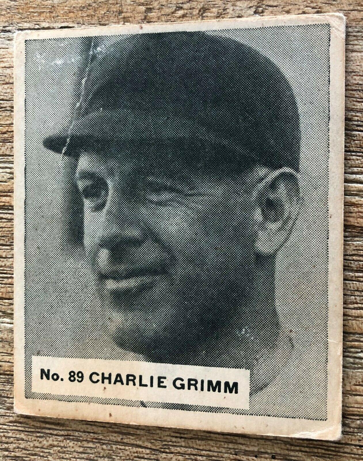 Charlie Grimm #89 1936 World Wide Gum Baseball