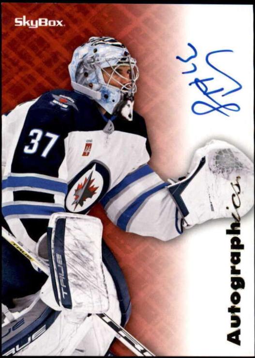 Connor Hellebuyck #AG-CH Hockey Cards 2023 SkyBox E-X 2000 Autographics