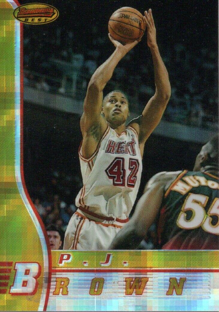 P.J. Brown Atomic Refractor #12 Basketball Cards 1996 Bowman's Best