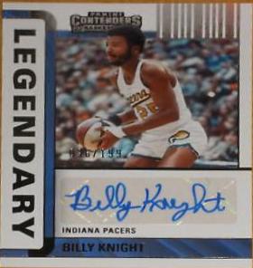 Billy Knight #LC-BKG Basketball Cards 2022 Panini Contenders Legendary Autographs