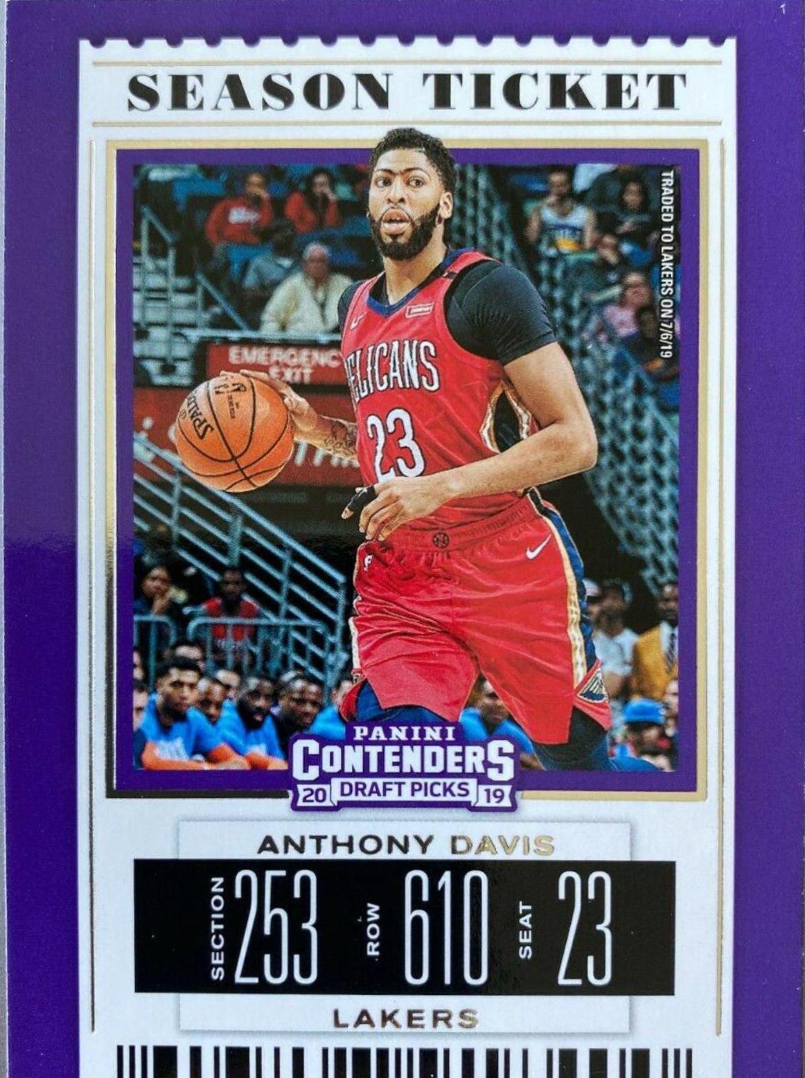 Anthony Davis #2 Basketball Cards 2019 Panini Contenders Draft Picks