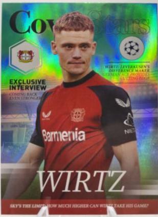 Florian Wirtz #CS-8 Soccer Cards 2024 Topps UEFA Cover Stars