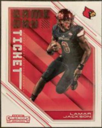 Lamar Jackson #4 Football Cards 2018 Panini Contenders Draft Picks Game Day Ticket