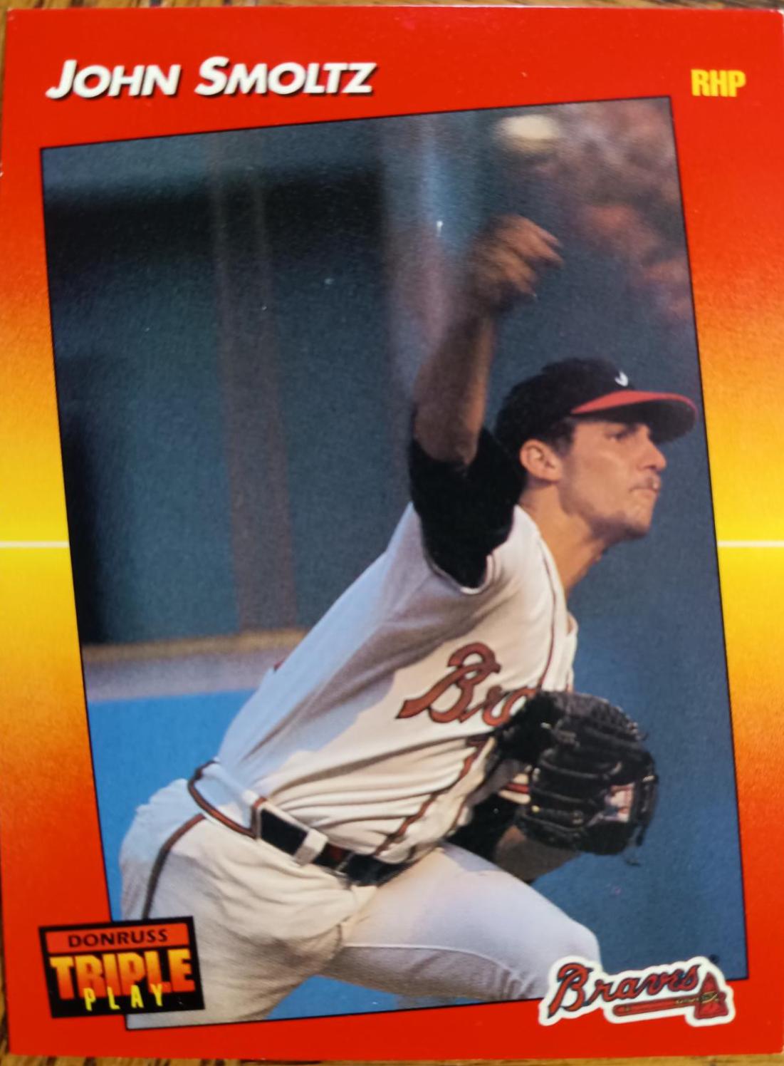 John Smoltz #172 Baseball Cards 1992 Panini Donruss Triple Play