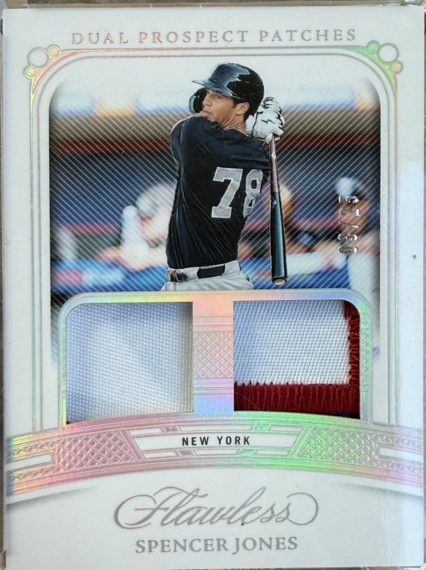 Spencer Jones #DP-SJ 2024 Panini Flawless Dual Prospect Patch Baseball