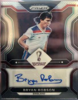 Bryan Robson #S-BR Soccer Cards 2022 Panini Prizm World Cup Signatures