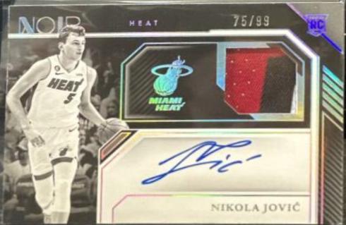 Nikola Jovic #308 2022-23 Panini Noir Basketball