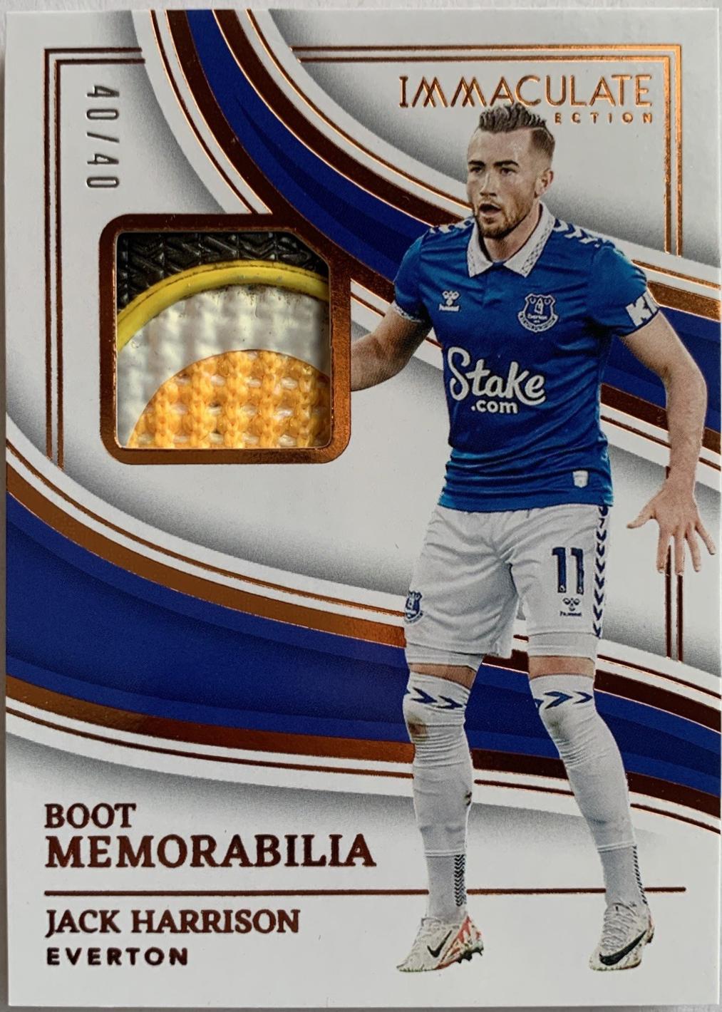Jack Harrison #BM-JHN 2023 Panini Immaculate Boot Memorabilia Soccer