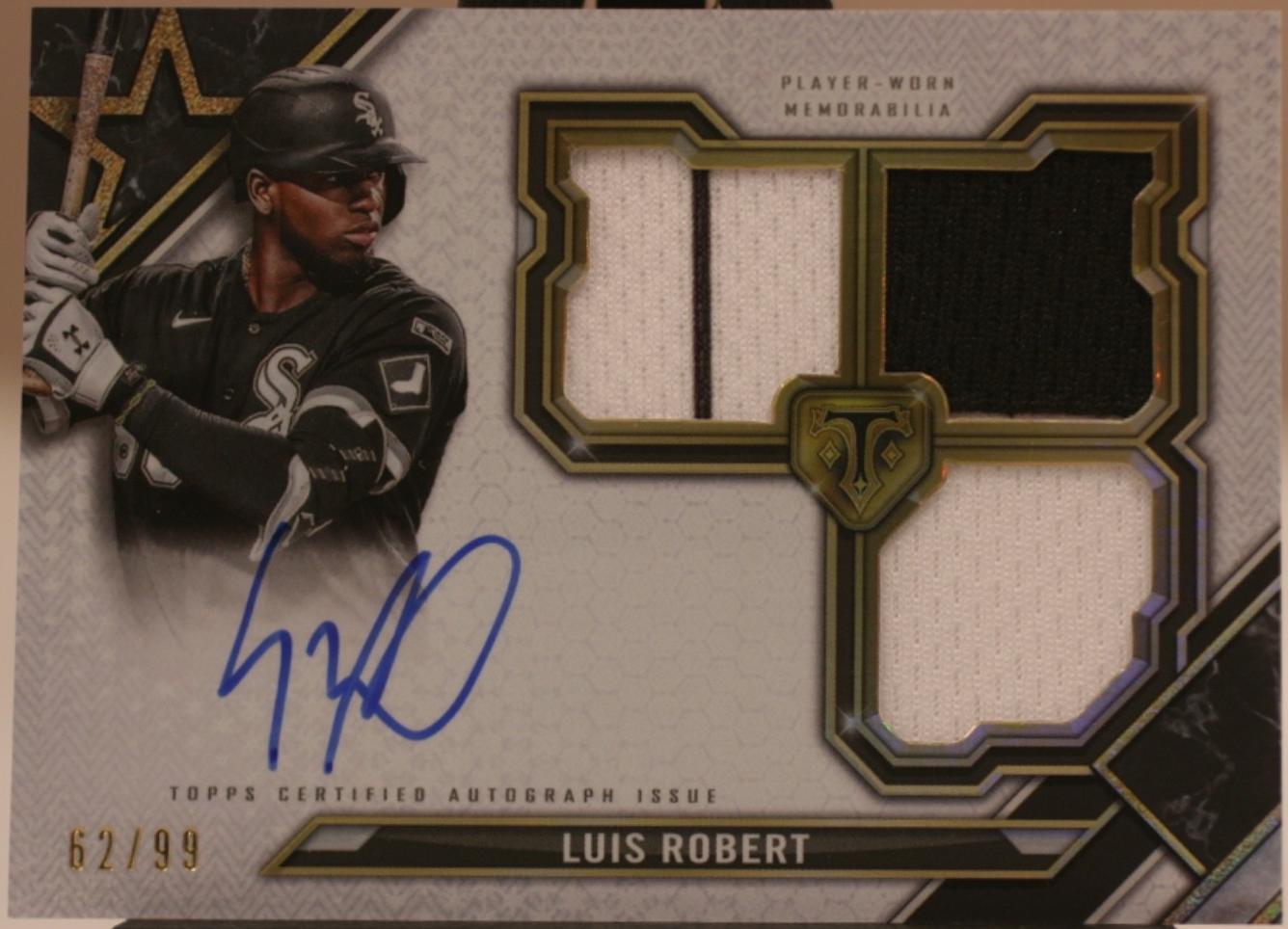 Luis Robert #RFPAR-LRO 2021 Topps Triple Threads Baseball Rookies and Future Phenoms Autograph Relics