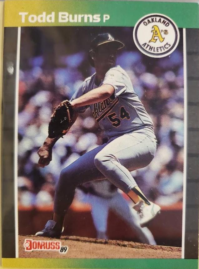 Todd Burns #564 Baseball Cards 1989 Donruss