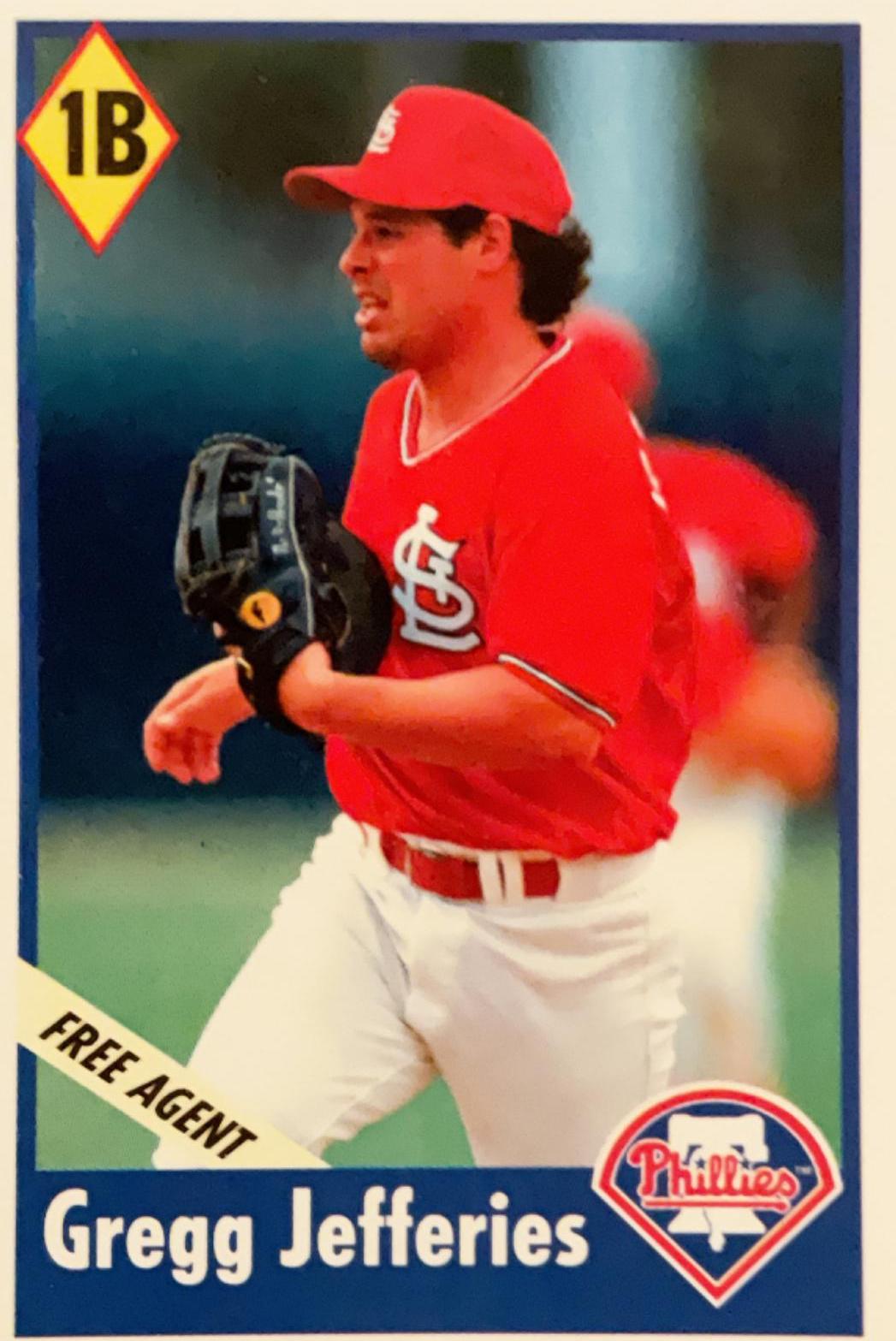Gregg Jefferies #33 Baseball Cards 1995 Fleer Panini Stickers