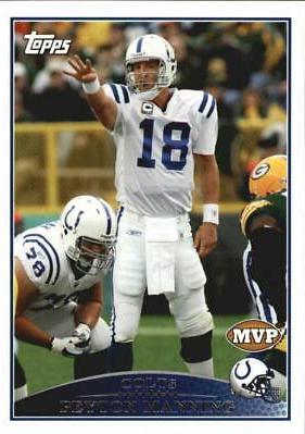 Peyton Manning #321 Football Cards 2009 Topps