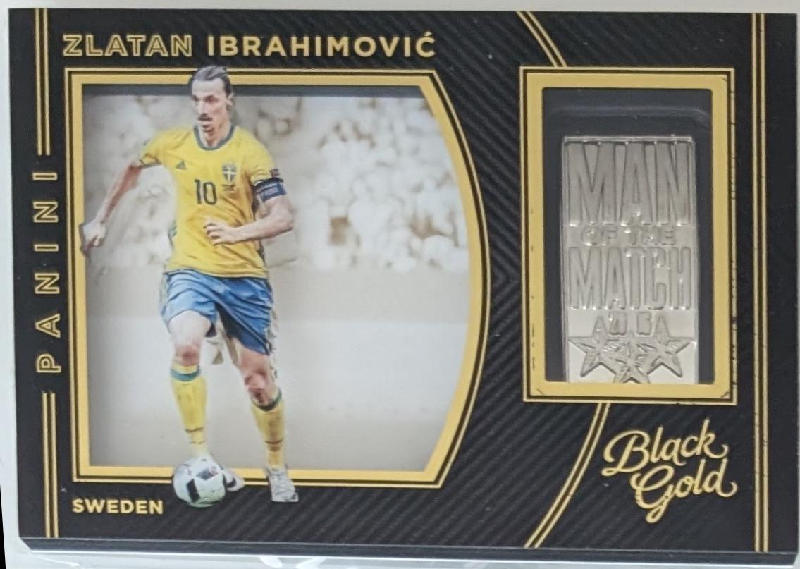 Zlatan Ibrahimovic #20 Soccer Cards 2016 Panini Black Gold Man of the Match