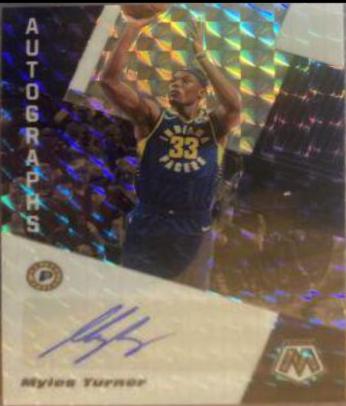Myles Turner #AM-MTN Basketball Cards 2019 Panini Mosaic Autographs