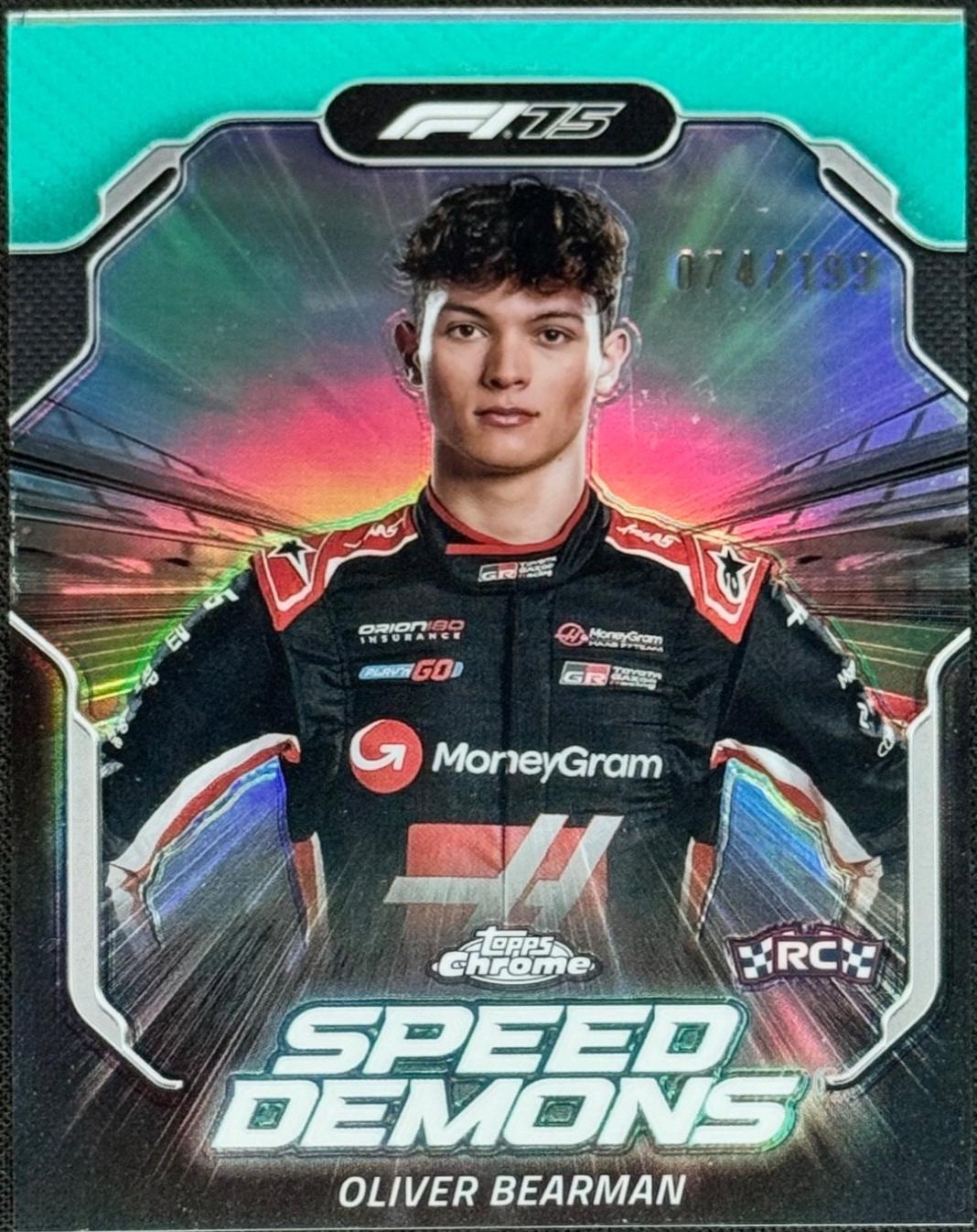 Oliver Bearman [Aqua] #SD-8 Prices | 2025 Topps Chrome Formula 1 Speed ...