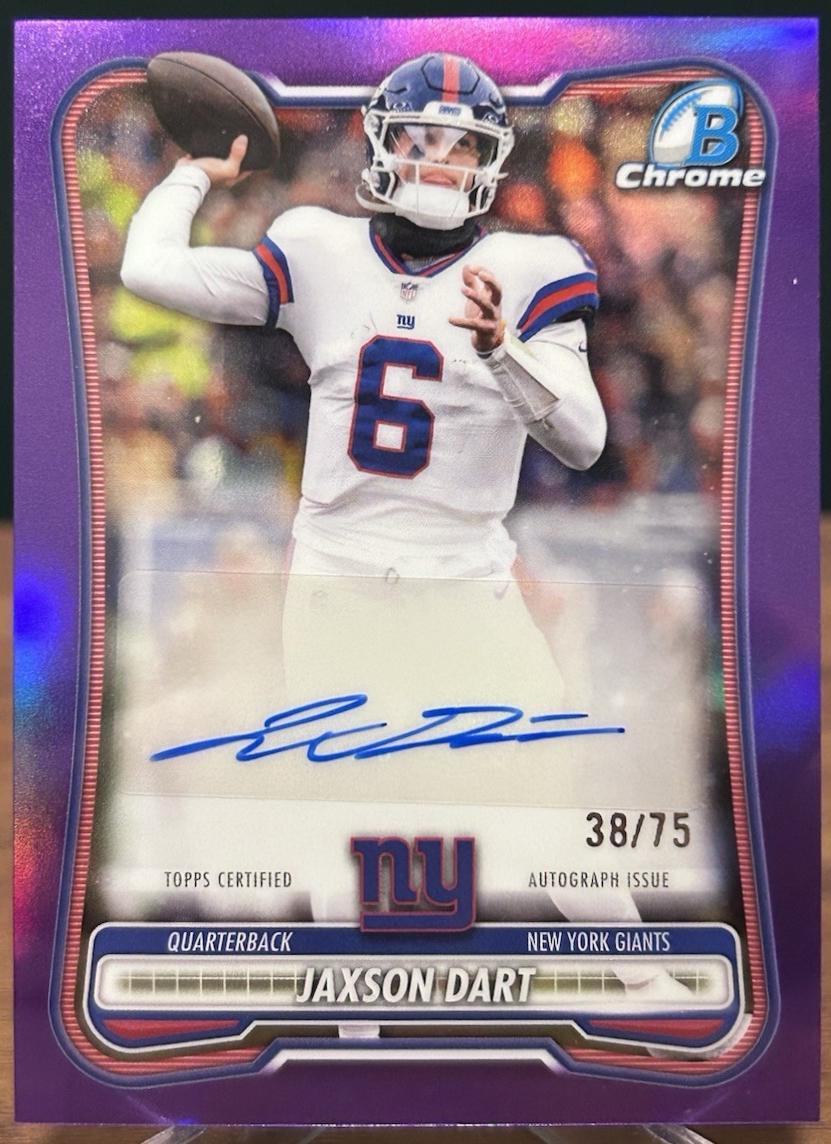Jaxson Dart #BCA-JDA 2026 Bowman Chrome Autograph NFL