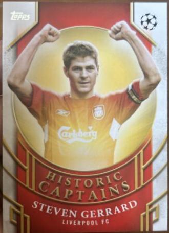 Steven Gerrard #HC-9 Soccer Cards 2024 Topps UEFA Historic Captains