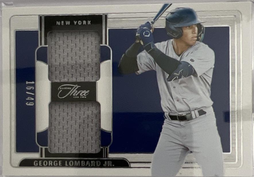George Lombard Jr. #1 Baseball Cards 2024 Panini Three and Two Prospect Dual Jersey