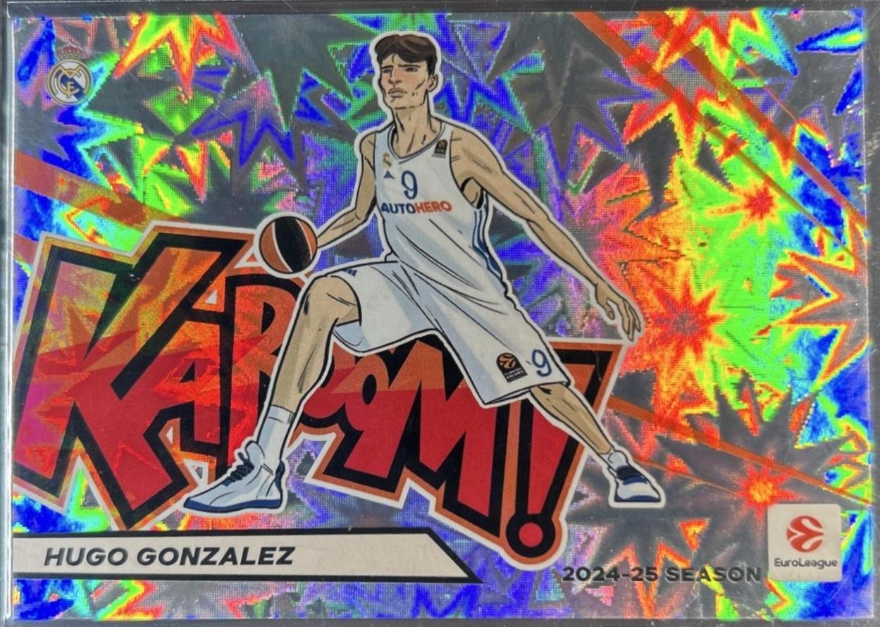 Hugo Gonzalez #14 2025 Panini Contenders Euroleague Kaboom Horizontal Basketball