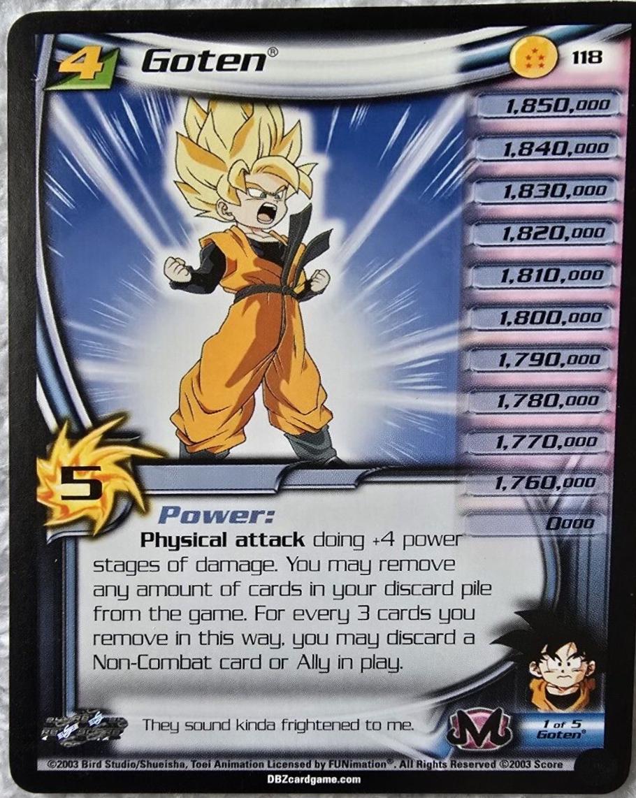 Goten 118 Dragon Ball Z Buu Saga
