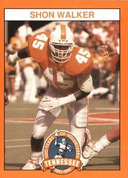 Shon Walker #45 Football Cards 1990 Tennessee Volunteers Centennial