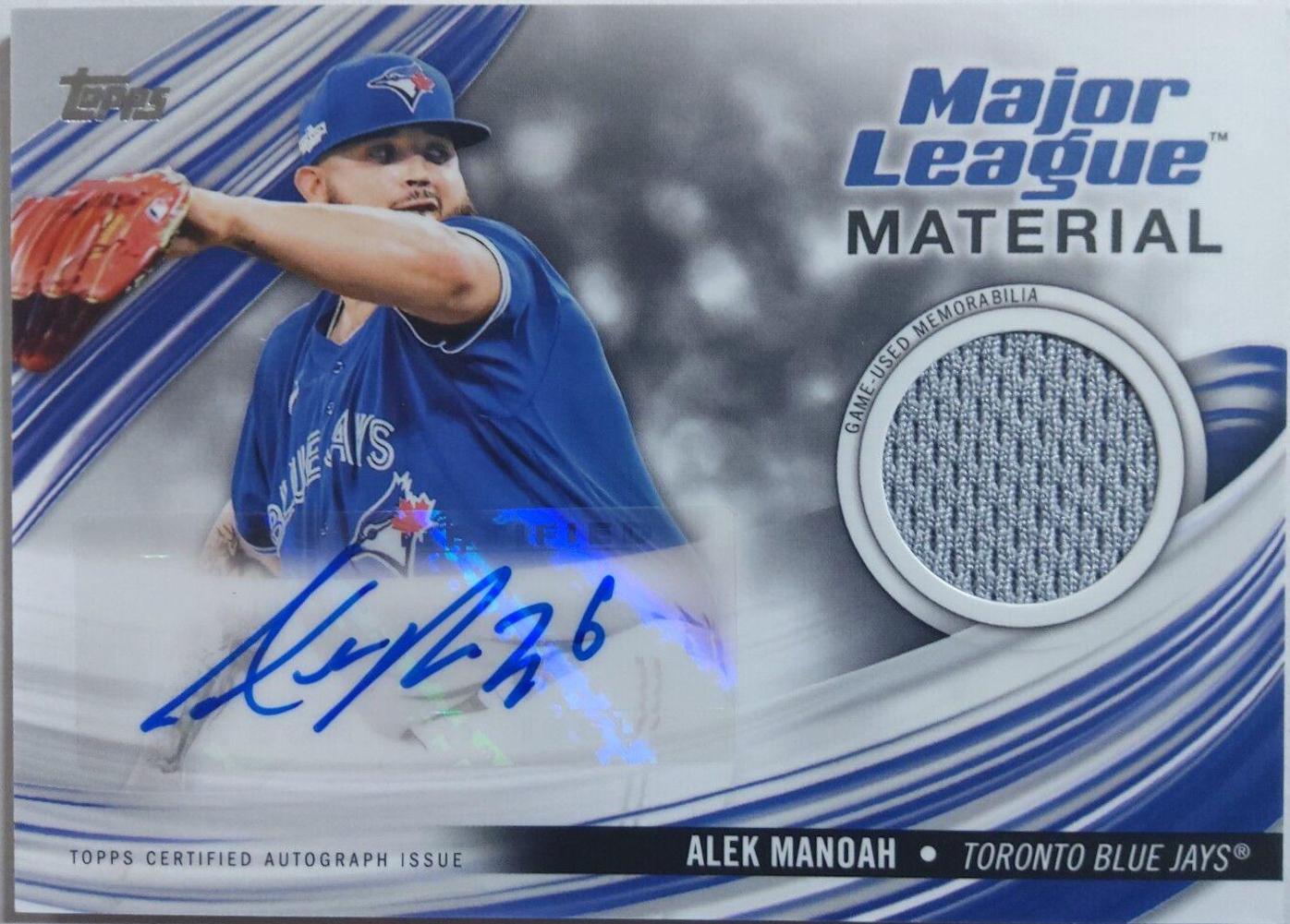 Alek Manoah #MLMA-AM Baseball Cards 2023 Topps Update Major League Material Autographs