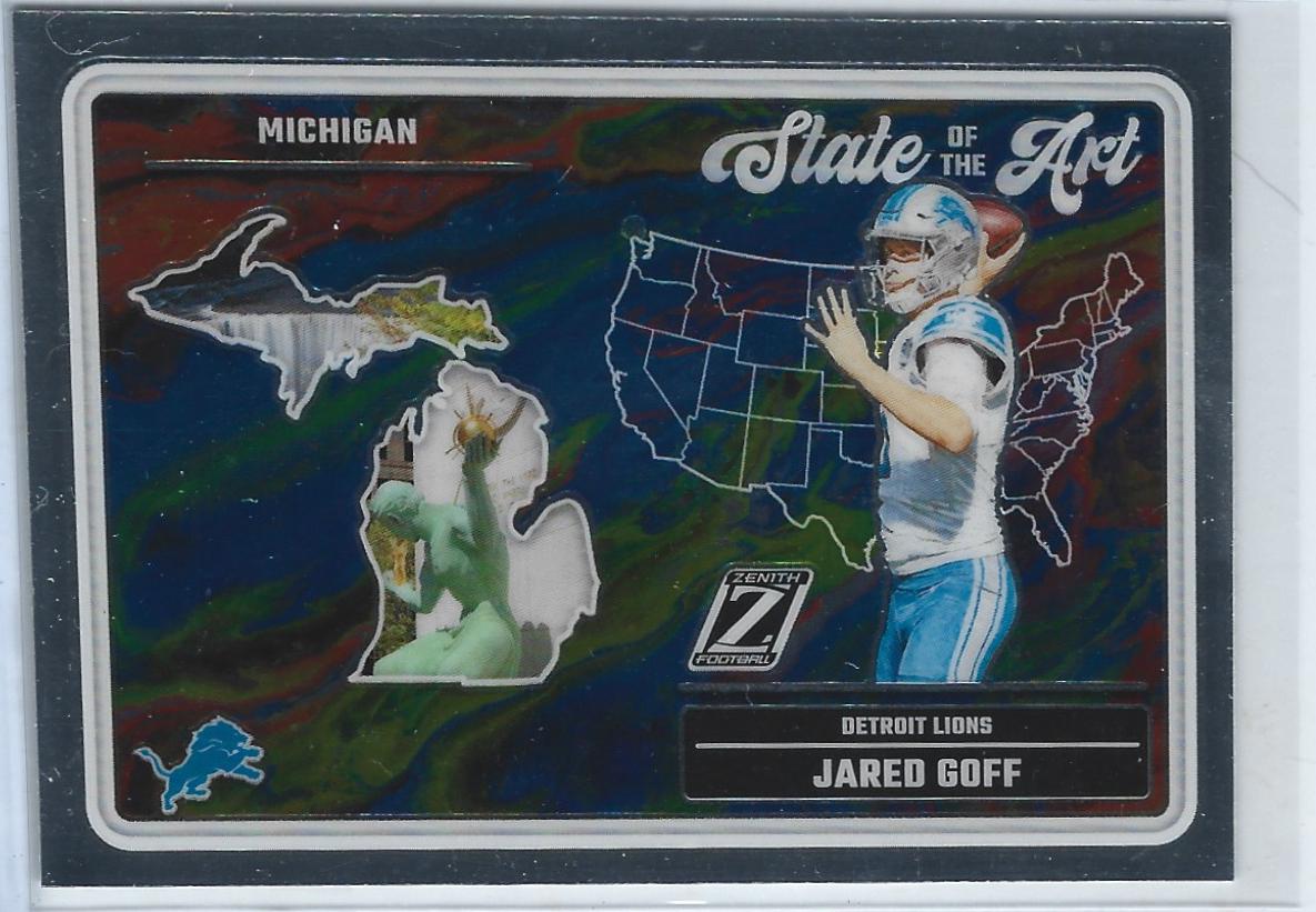 Jared Goff #6 Football Cards 2024 Panini Zenith State of the Art