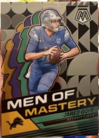 Jared Goff #5 Football Cards 2024 Panini Mosaic Men of Mastery