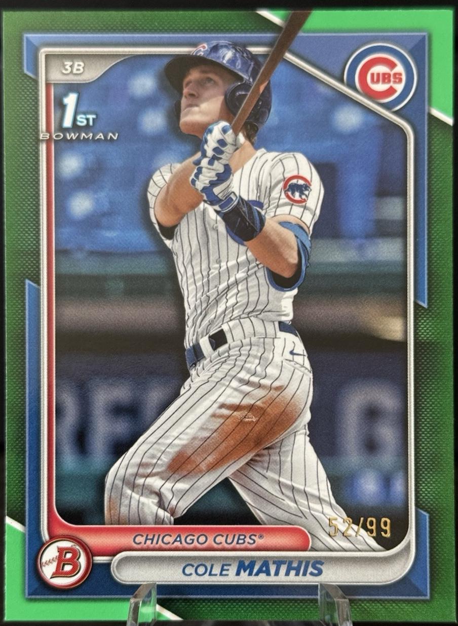 Cole Mathis [Green] #BD-81 Prices | 2024 Bowman Draft | Baseball Cards