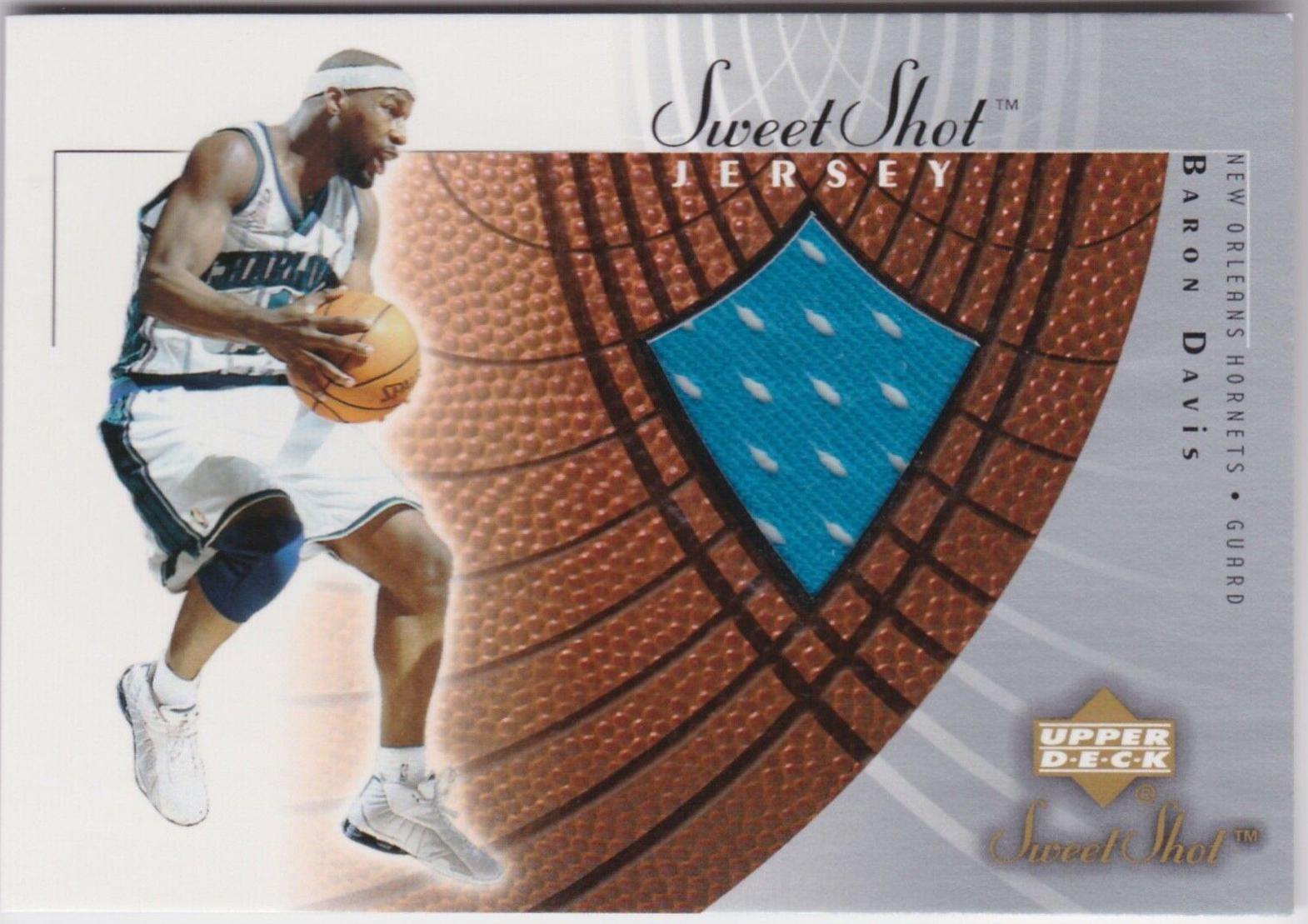 Baron Davis #BD-J Basketball Cards 2002 Upper Deck Sweet Shot Game Jersey