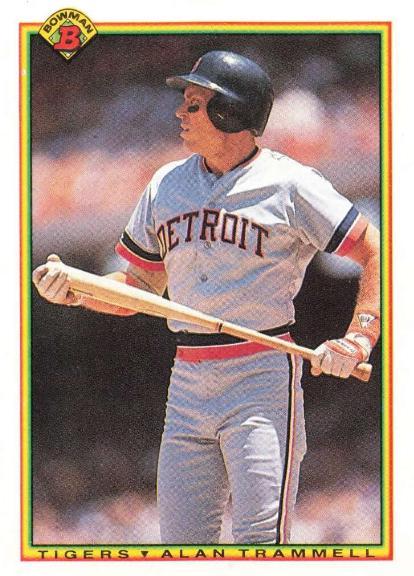 Alan Trammell #353 Baseball Cards 1990 Bowman