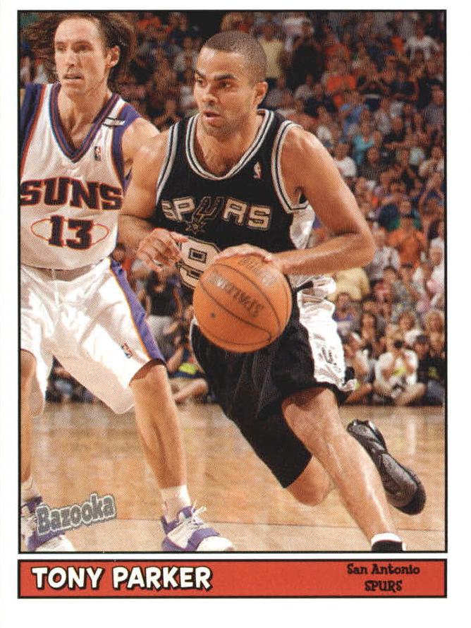 Tony Parker #9 Basketball Cards 2005 Topps Bazooka