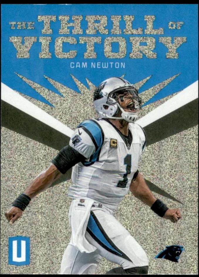 Cam Newton #TV-CNE Football Cards 2019 Panini Unparalleled the Thrill of Victory