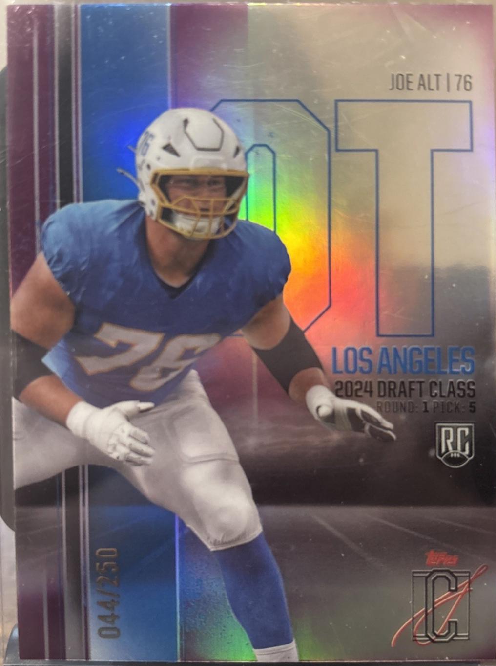 Joe Alt #RCV-74 2024 Topps Signature Class Rookie Chrome Variation Football