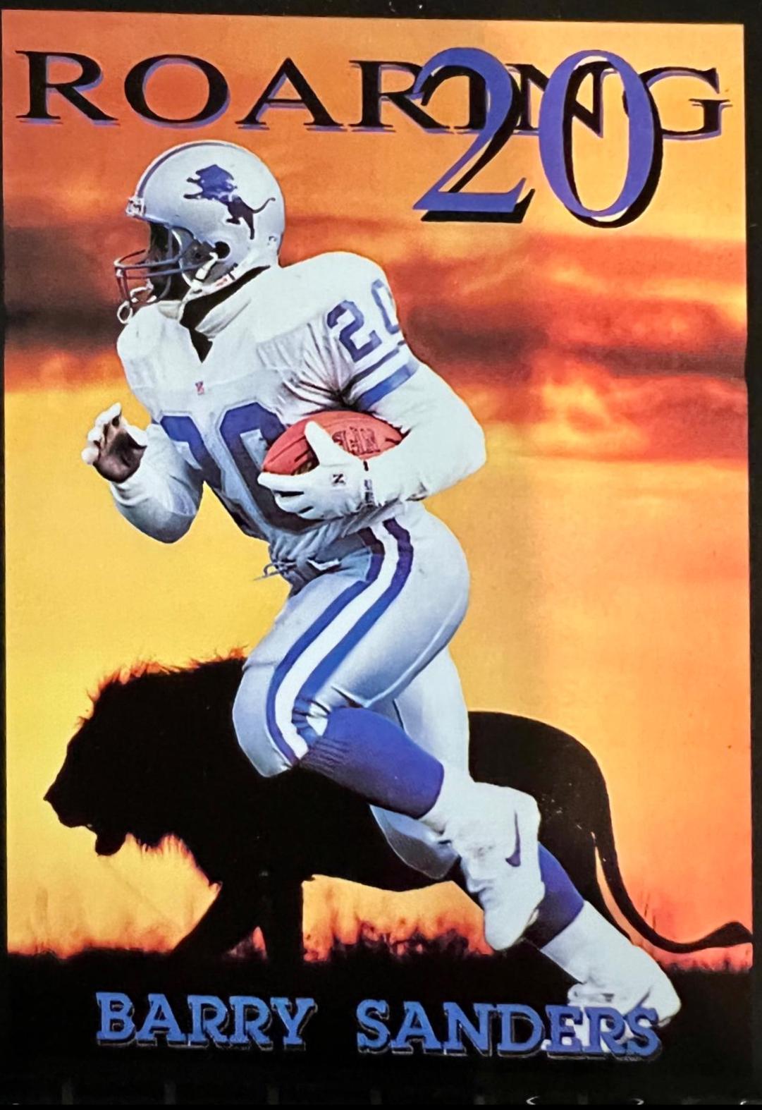 Barry Sanders #CB6 Football Cards 1993 Skybox Premium Poster Cards