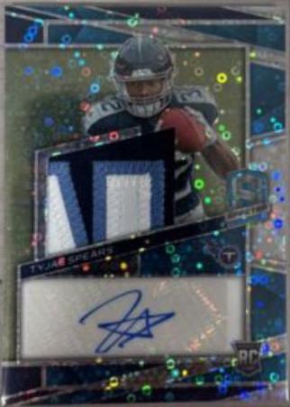 Tyjae Spears #5 Football Cards 2023 Panini Spectra Rookie Autograph Neon Blue