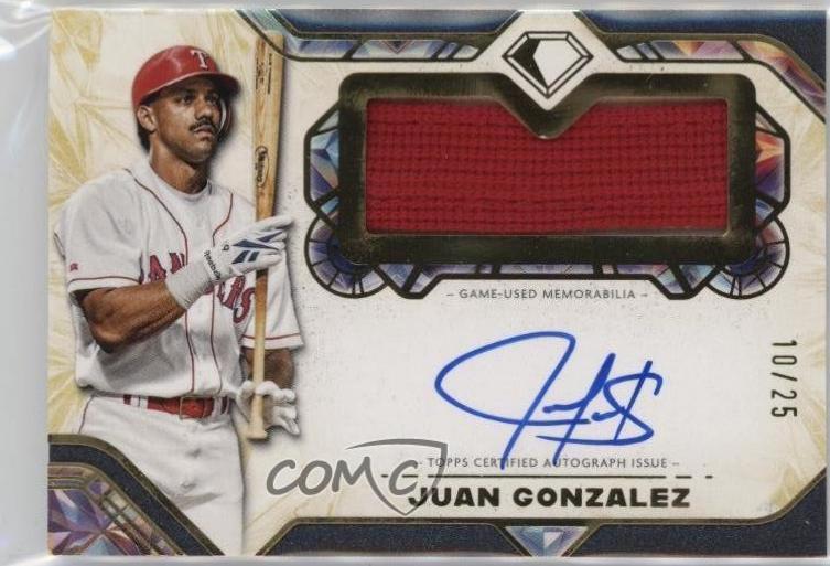 Juan Gonzalez #AJP-JG 2025 Topps Diamond Icons Autographed Jumbo Patch Baseball