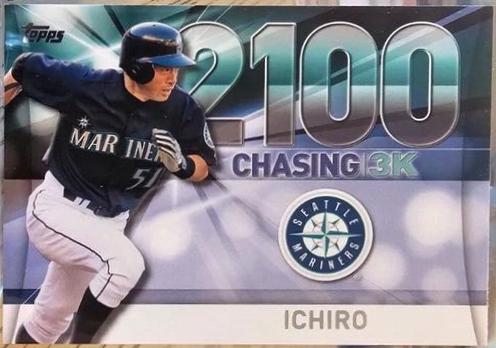 Ichiro Suzuki #3000-21 Baseball Cards 2016 Topps Chasing 3K