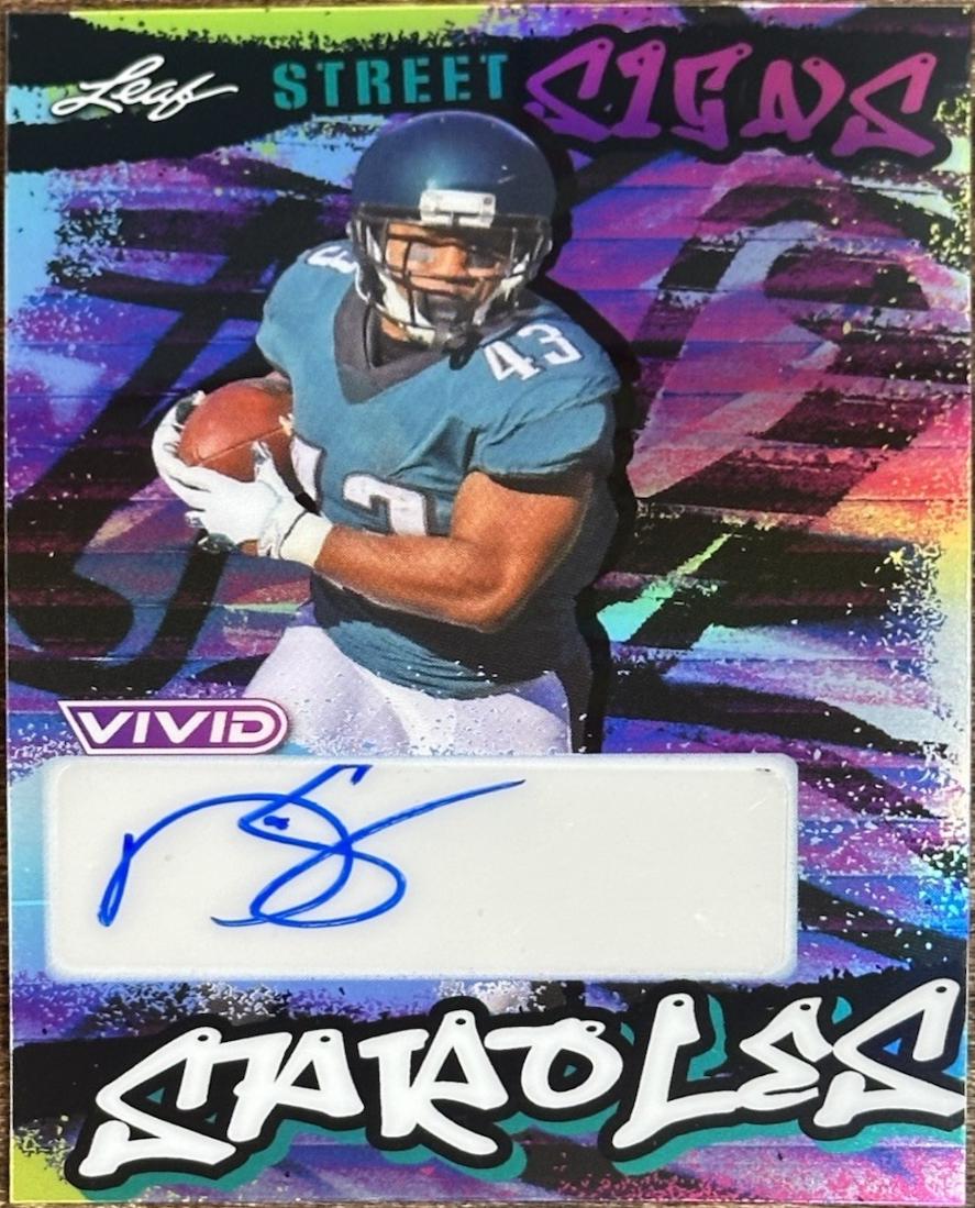 Darren Sproles #SS-DS1 Football Cards 2024 Leaf Vivid Street Signs Autograph