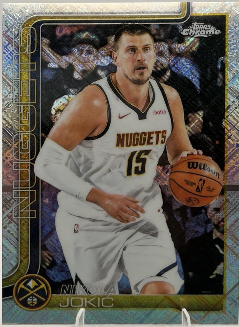 2025 Topps Chrome Nikola Jokic [Skylight Refractor] #25 card