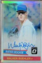 Walker Buehler Baseball Cards 2018 Panini Donruss Optic Rated Rookie Retro 1984 Signatures